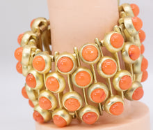 Load image into Gallery viewer, Vintage Stretch Bracelet with Salmon Colored Stones  - JD11259