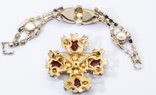 Load image into Gallery viewer, Vintage Maltese Cross and Bracelet Set  - JD11264