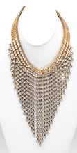 Load image into Gallery viewer, Vintage Unsigned Rhinestone Bib Necklace - JD11129