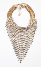Load image into Gallery viewer, Vintage Unsigned Rhinestone Bib Necklace - JD11129