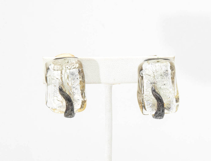 Vintage Signed Roxanne Assoulin Clip Earrings - JD11117