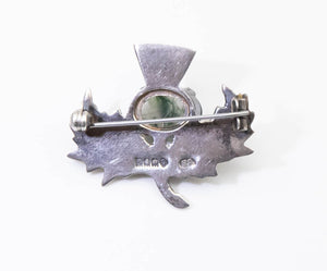 Vintage Signed Robert Allison Scottish Sterling Silver Thistle Pin  - JD11067