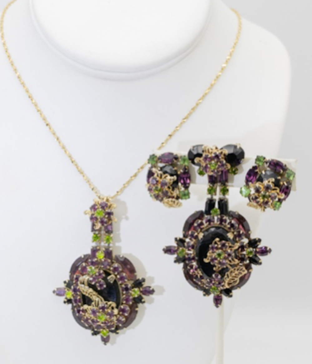 Vintage Juliana Necklace, Pin, and Earring set - JD11303