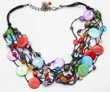 Load image into Gallery viewer, Vintage Multi-Glass Disc Necklace - JD11128