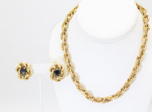 Load image into Gallery viewer, Vintage St. Johns Faux Gold Chain and Earring Set- JD11315