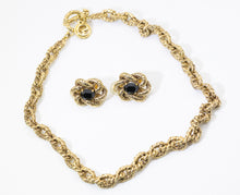 Load image into Gallery viewer, Vintage St. Johns Faux Gold Chain and Earring Set- JD11315