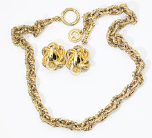 Load image into Gallery viewer, Vintage St. Johns Faux Gold Chain and Earring Set- JD11315 - SOLD OUT