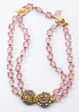 Load image into Gallery viewer, Vintage Unsigned Pink Glass Choker Style Necklace - JD11227