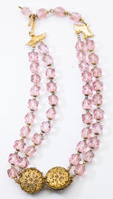 Load image into Gallery viewer, Vintage Unsigned Pink Glass Choker Style Necklace - JD11227