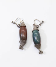 Load image into Gallery viewer, Vintage Sterling Silver and Jasper Earrings - JD11081