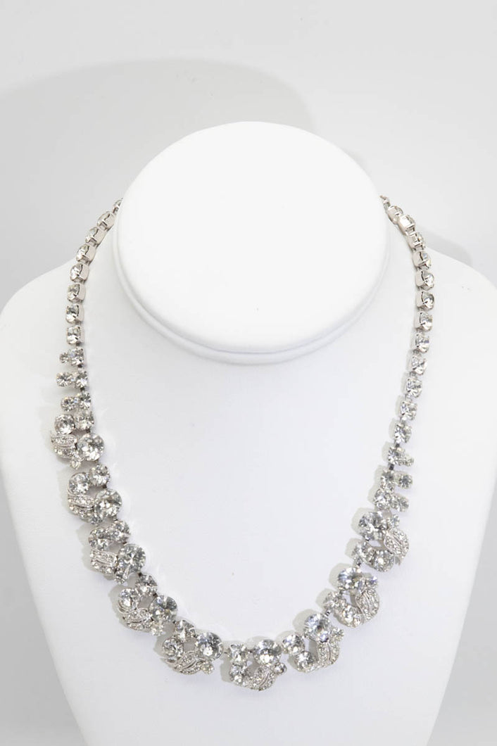 Vintage Signed Weiss Rhinestone Necklace  - JD11065