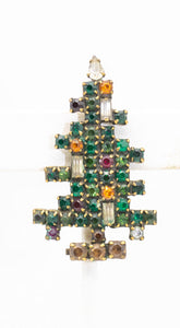 Vintage Signed Weiss Collectable Christmas Tree Pin - JD11121