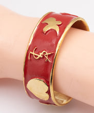 Load image into Gallery viewer, Vintage Yves Saint Laurent Red Enamel Cuff  - JD11275