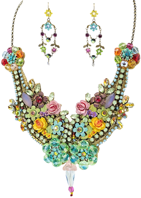 Vintage Michal Negrin handmade Necklace and Earring Set in Original Box - JD11318