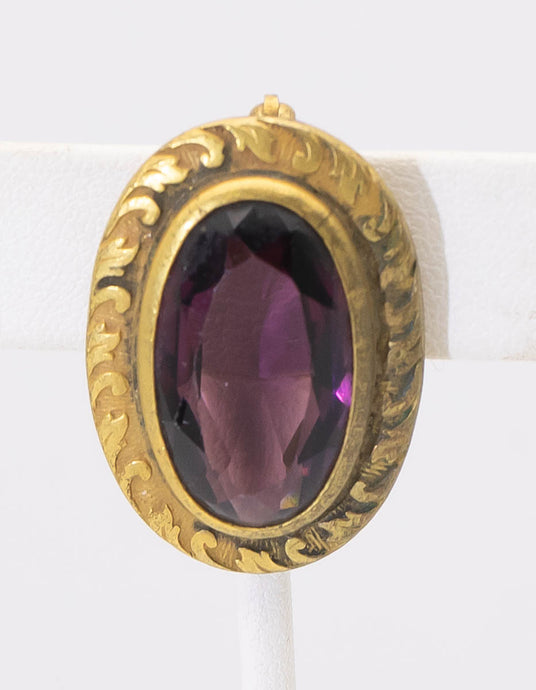 Vintage Robert Lee Morris Amethyst Glass Pin - JD11120