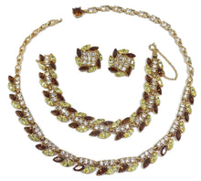 Load image into Gallery viewer, Vintage Signed Bogoff Couture Crystal Parure - Necklace, Bracelet and Earrings