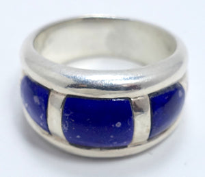 Vintage Lapis & Sterling Silver Ring, Size 10