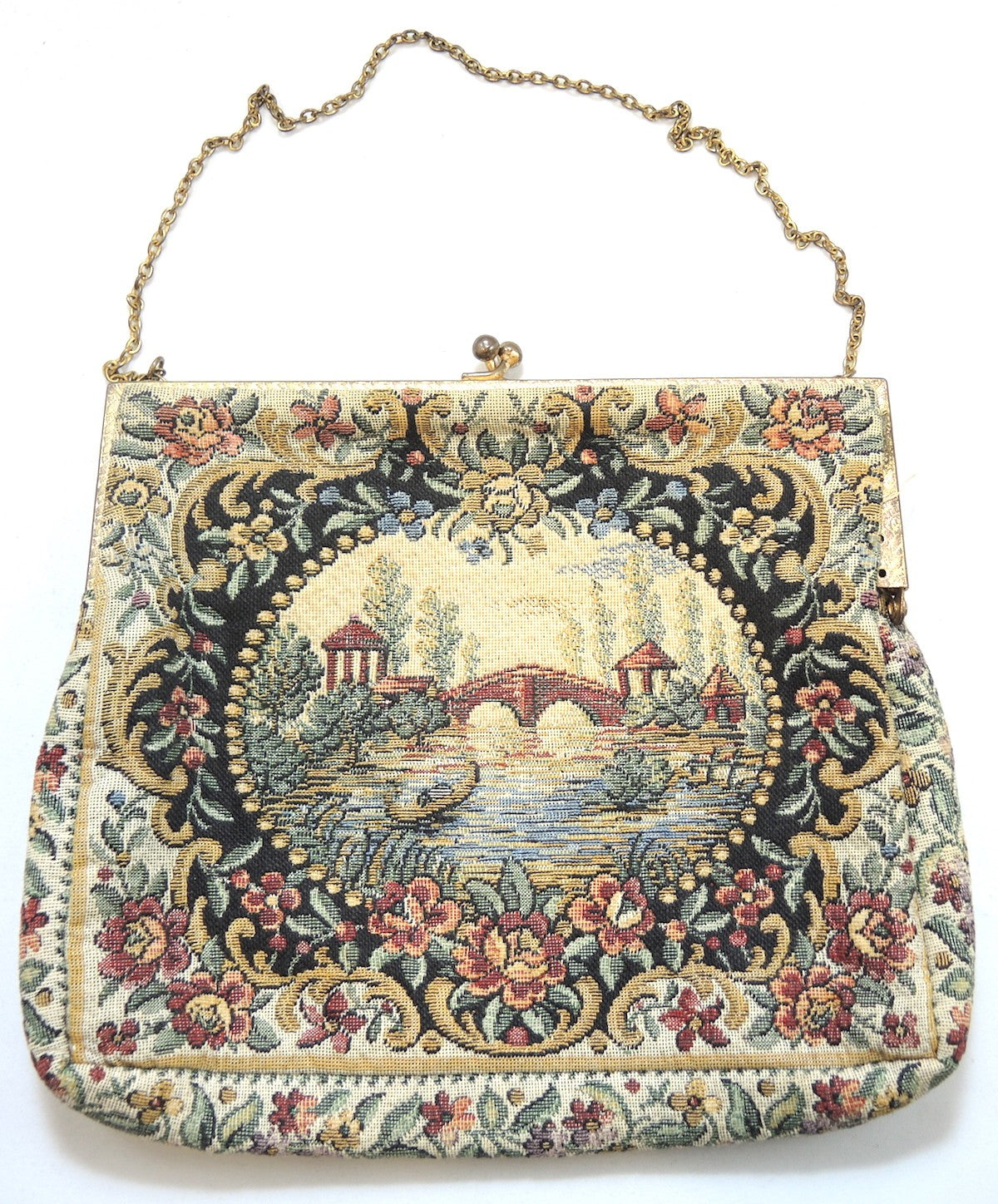 Animal Tapestry Barrel Handbag - Vintage Handbag - Miles Kimball