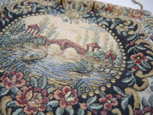 Load image into Gallery viewer, Vintage 1920s Water Under The Bridge Tapestry Bag