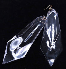 Load image into Gallery viewer, Extremely Long Kenneth Lane Clear Lucite 4-7/8” Pierced Earrings - JD10104