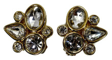 Load image into Gallery viewer, Vintage Signed Givenchy Abstract Crystal Earrings