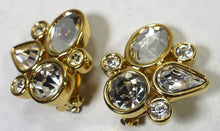 Load image into Gallery viewer, Vintage Signed Givenchy Abstract Crystal Earrings