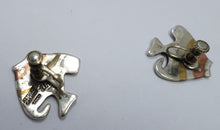 Load image into Gallery viewer, Vintage Art Deco 1930s Sterling Silver Fish Earrings - Sil-3061