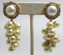 Load image into Gallery viewer, Vintage Signed DeMario Faux Pearl Drop Earrings