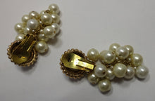 Load image into Gallery viewer, Vintage Signed DeMario Faux Pearl Drop Earrings