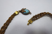 Load image into Gallery viewer, Victorian Vintage Faux Turquoise Dangling Necklace