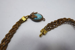 Victorian Vintage Faux Turquoise Dangling Necklace