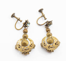 Load image into Gallery viewer, Vintage Signed Czech Drop Earrings  - JD10797