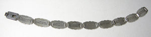 Vintage WW2 US Air Force Sterling Silver Forget Me Not Bracelet  - JD10280