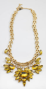 Contemporary Show-stopping Amber Colored Necklace - JD10839