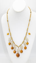 Load image into Gallery viewer, Vintage Faux Gold and Crystal and Amber Glass Drops - JD10654