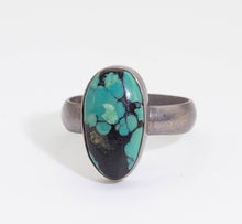 Load image into Gallery viewer, Early American Indian Turquoise Sterling Silver Ring - JD10863