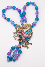 Load image into Gallery viewer, One of a Kind Anka French Cracked Glass Butterfly Necklace  - JD10580