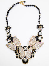 Load image into Gallery viewer, Signed Anka Black Jet &amp; Colorful Butterfly Necklace - JD10590