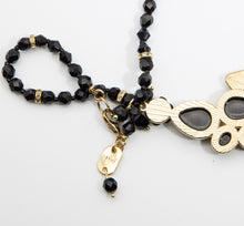 Load image into Gallery viewer, Signed Anka Black Jet &amp; Colorful Butterfly Necklace - JD10590