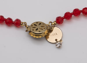 One Of A Kind Anka Czech Glass Heart Necklace  - JD10584