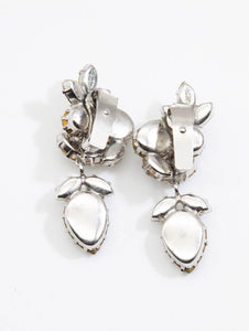 Vintage Signed Austria Crystal Earrings - JD10850