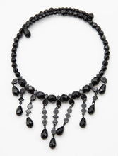 Load image into Gallery viewer, Vintage Deco Black Jet Beads Collar  - JD10919