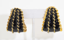 Load image into Gallery viewer, Vintage Black Enamel Earrings - JD10736