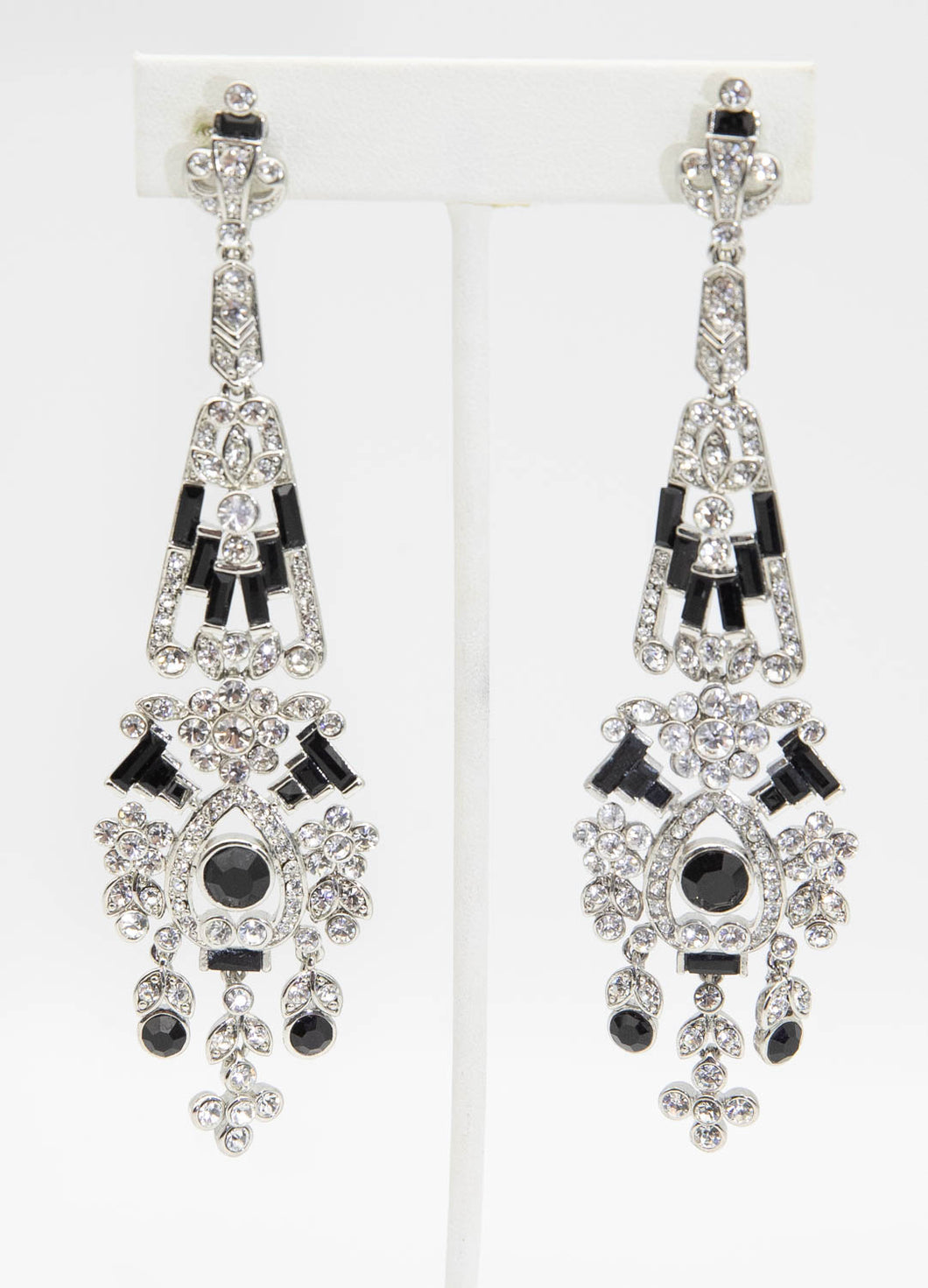 Contemporary Signed Carol Lee Deco-Style Drop Earrings  - JD10840