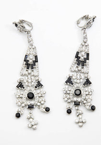 Contemporary Signed Carol Lee Deco-Style Drop Earrings  - JD10840