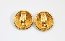 Load image into Gallery viewer, Vintage 1990 Chanel Button Shaped Earrings - JD10665