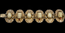 Load image into Gallery viewer, Vintage Coro Face &amp; Faux Pearl Bracelet  - JD10563