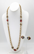 Load image into Gallery viewer, Vintage Signed Corocraft Necklace/Belt &amp; Earrings Set - JD10664