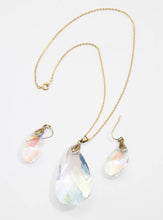 Load image into Gallery viewer, Vintage Deco Iridescent Crystals Necklace &amp;  Earrings Set  - JD10826