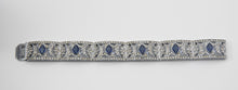 Load image into Gallery viewer, Vintage Deco 30s Rhinestone And Faux Sapphire Bracelet  - JD10613